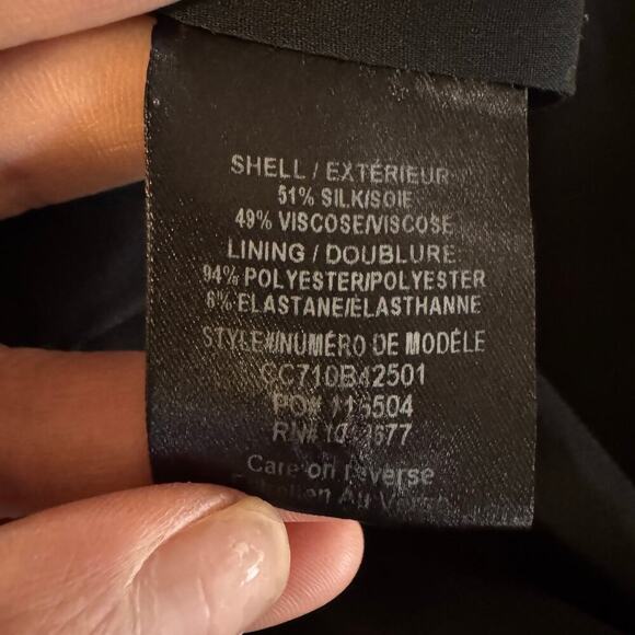 Alice and Olivia Fabiola Asymmetric Floral Dress Silk Blend Size 4 - Picture 9 of 10